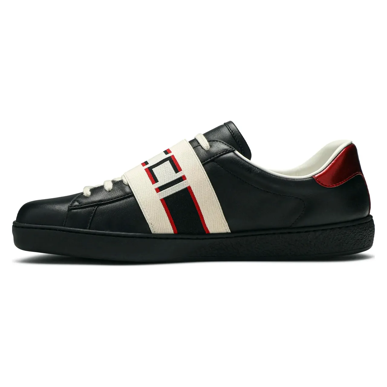 Gucci stripe leather store sneaker black