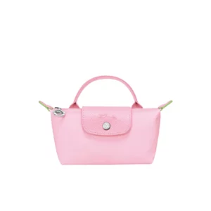 Le Pliage Green Pouch with handle Pink