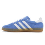 adidas Originals Gazelle Indoor gum sole trainers in light blue
