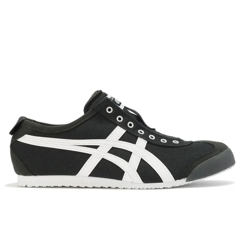 حذاء Onitsuka Tiger MEXICO 66 سهل الارتداء باللونين الأسود والأبيض