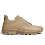 Light Taupe Suede and Leather Triple Stitch Monte