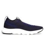 ZEGNA Textured Navy Blue/Black Knit Fabric Slip-On