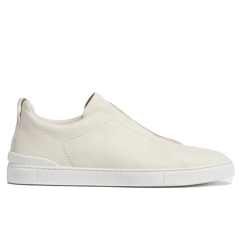 Off White Deerskin Triple Stitch