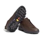 Brown Suede and Leather Triple Stitch Monte