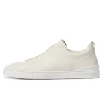 Off White Deerskin Triple Stitch