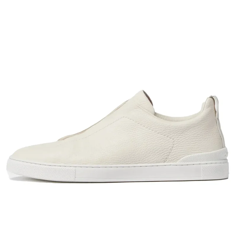 Off White Deerskin Triple Stitch