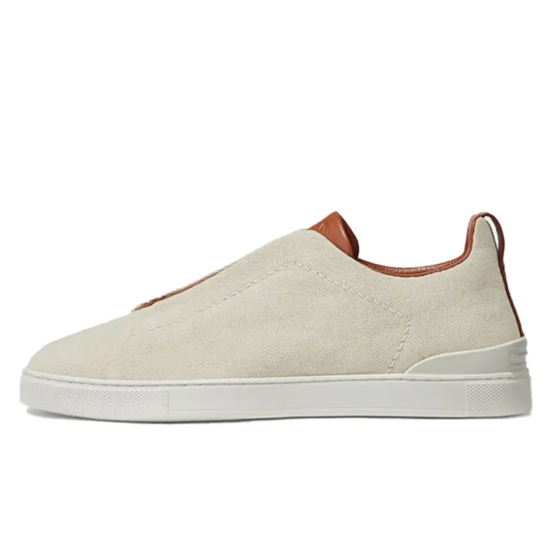 Off White Canvas Triple Stitch